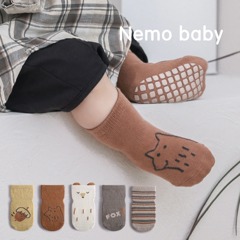 Wholesale Cotton Custom Fashion Comfortable Non-Slip Floor Children Cute Animal Baby Socks