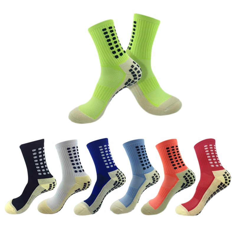 Anti Slip Football Soccer Sports Socks Unisex Men Women Soccer Socks Calf Short Sock with Rubber DOT Thick Cotton Bottom Anti Skid Breathable Wbb15131