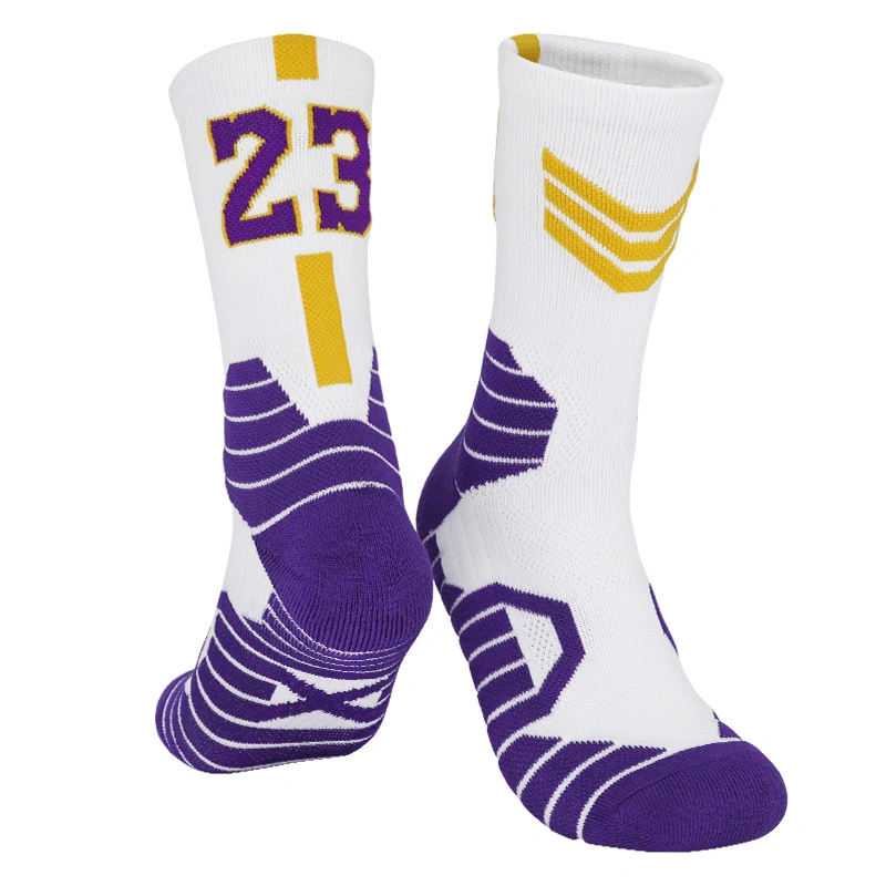 Basketball Middle Sports Socks for Adults and Kids Number Socks