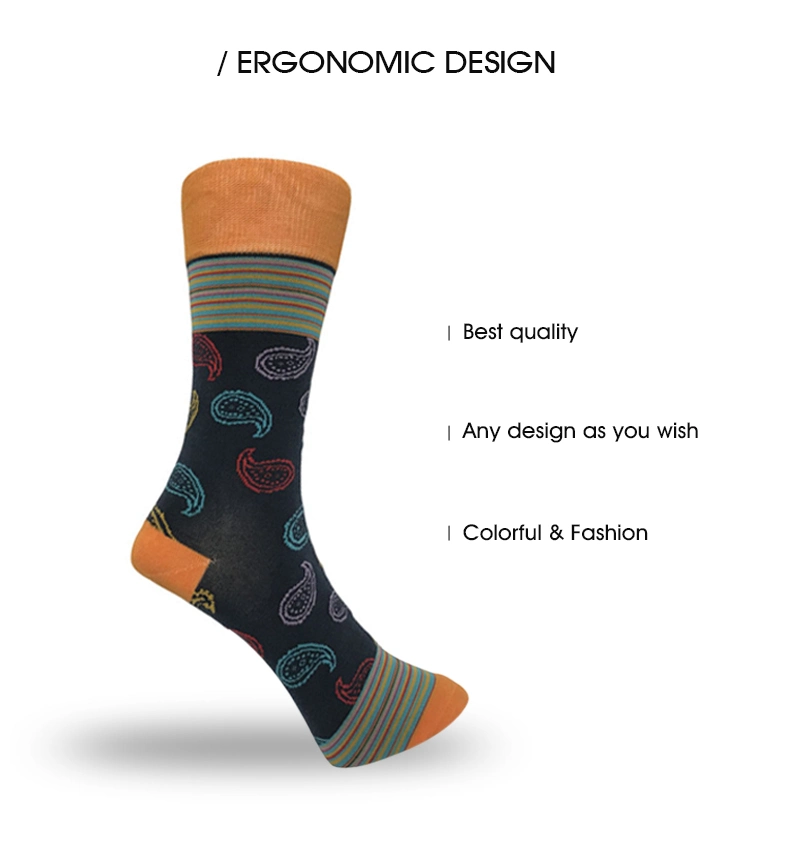 Men Sox Colorful Stripe High Quality Soft 100 Bamboo Casual Dress Socks